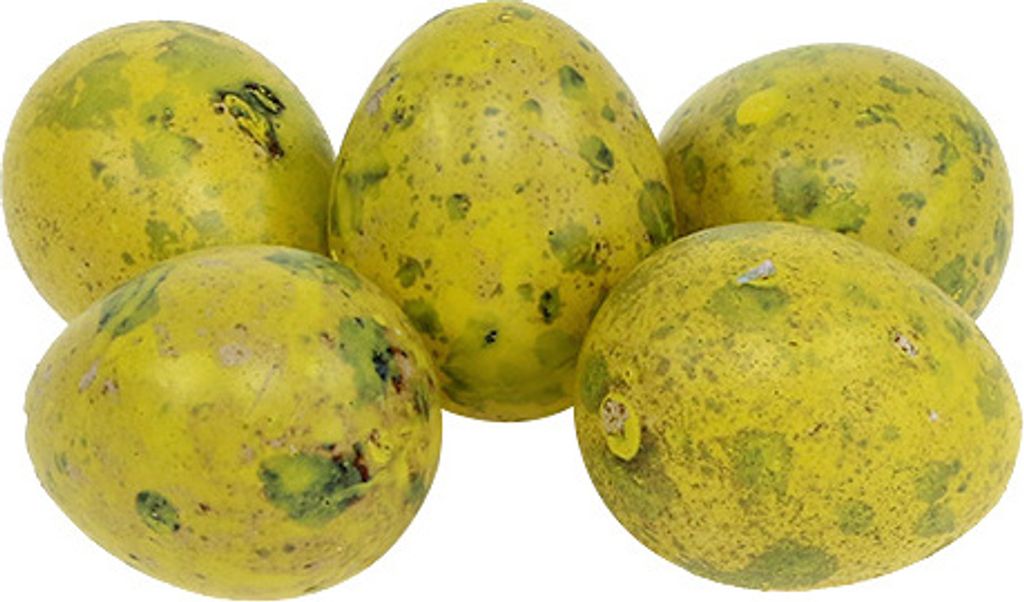 Wachteleier Deko 50 Stück Gelb Grün Tupfen 3cm - Osterdeko Basteln Frühling