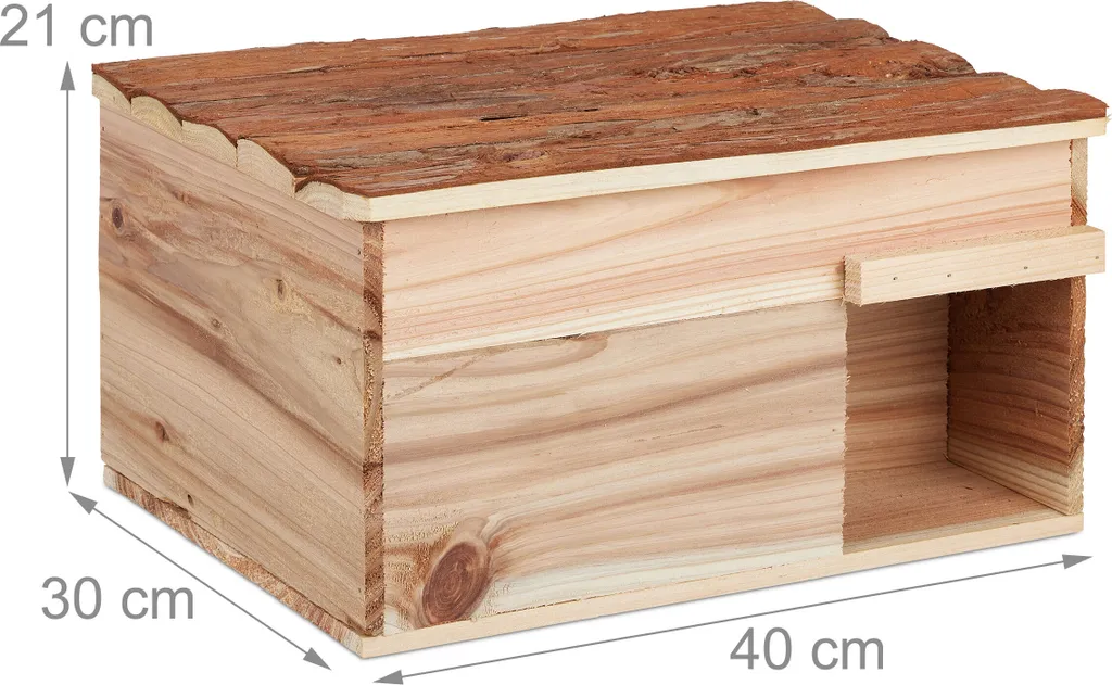 Abri pour Hérissons Extérieur avec Plancher Isolant Habitat de Jardin - 4