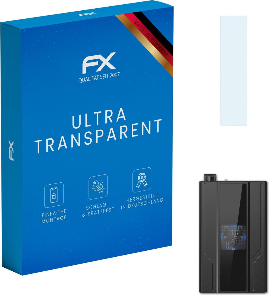 atFoliX FX-Clear 3x Schutzfolie kompatibel mit FiiO Q11 Displayschutzfolie