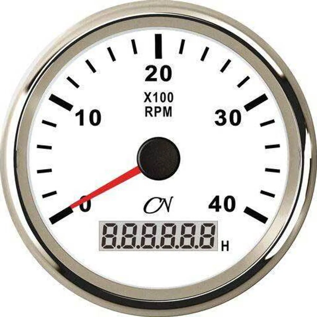 Compteur de tours CN blanc/chrome : remplacez votre vieux cadran