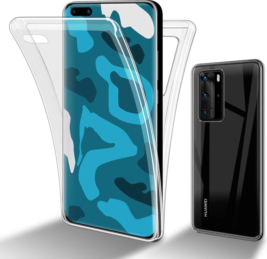 Cadorabo Hülle für Huawei P40 PRO / P40 PRO+ in TRANSPARENT 360° Full Body Schutzhülle Front und Rückenschutz, Rundumschutz mit Displayschutz ...
