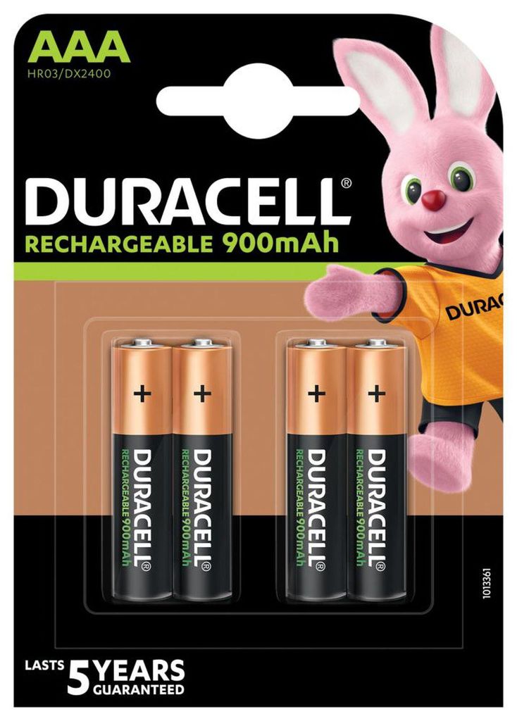 Duracell Duralock Recharge Ultra HR03 Akku 900mAh 4er Produktbild 