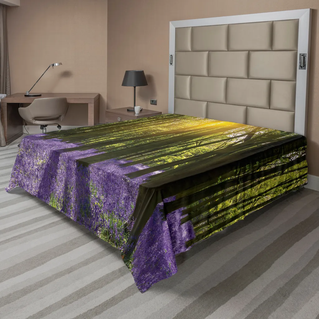 Linge de lit thème nature forêt pour chambre adulte 266 cm x 260 cm