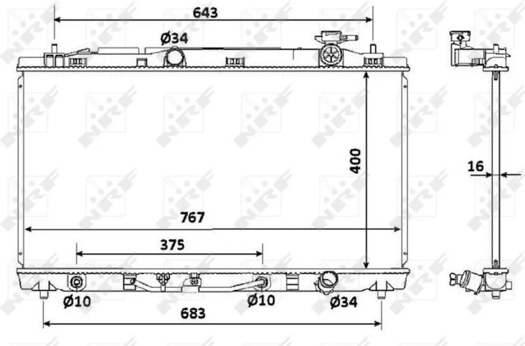Radiateur Moteur pour Toyota Camry V4 - NRF 53922 Idéal pour Réparation