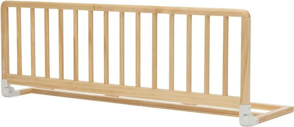 Barrière de lit réglable 110 cm avec verrouillage automatique bois naturel