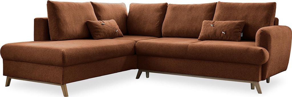 home24 Ecksofa mit Schlaffunktion - Ottomane