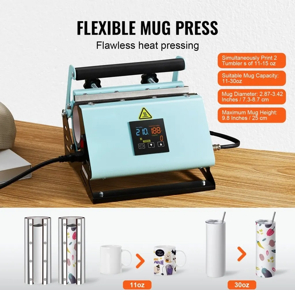 Machine de transfert thermique pour casquettes et mugs personnalisés Pro