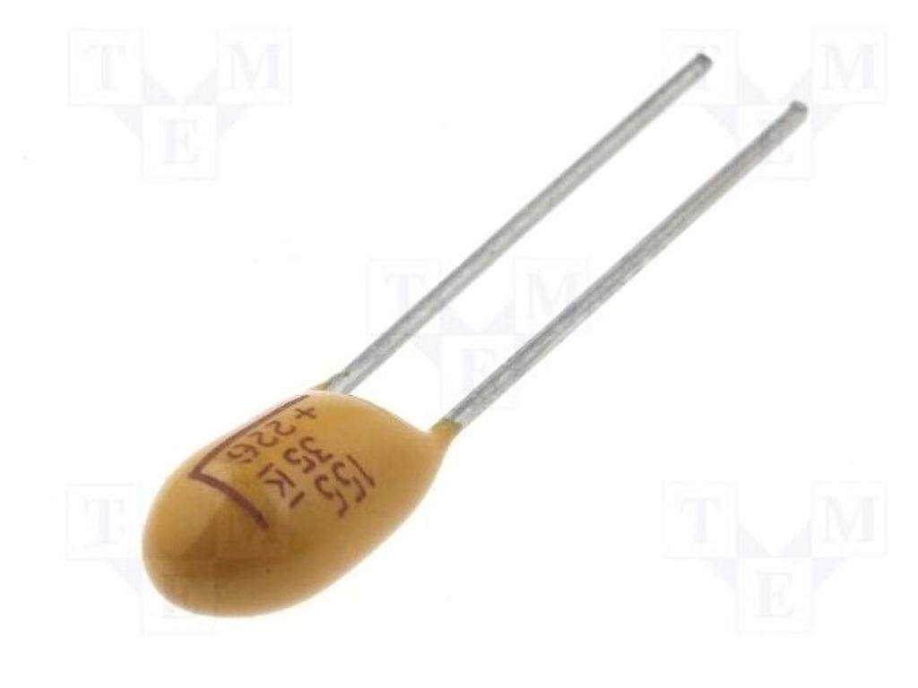 10x Kondensator: Tantal ±20% -55÷85°C THT 1,5uF 35VDC 2,54mm TC-1.5/35 Tantal-Kond