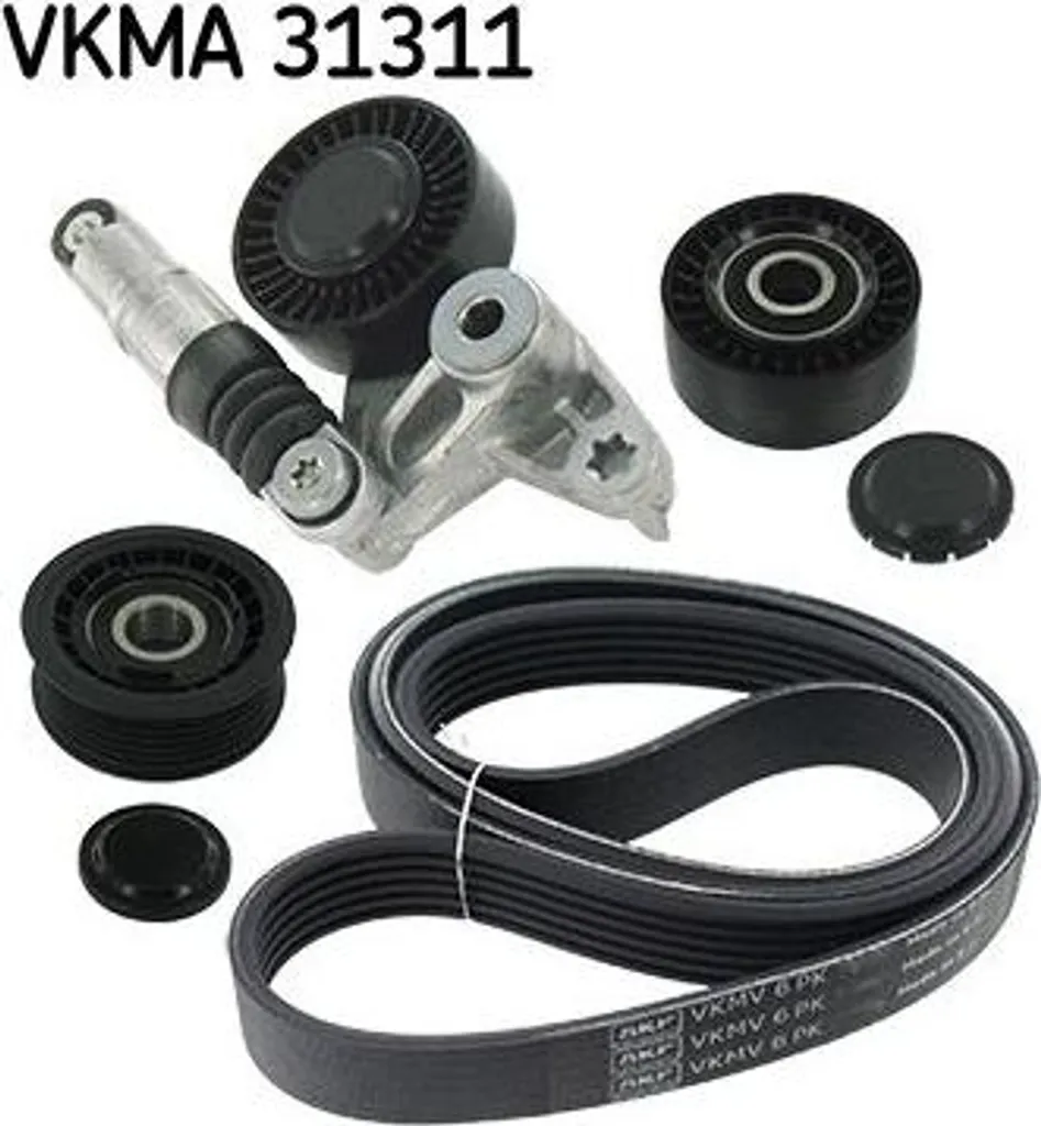 Kit de courroies crantées SKF VKMA 31311 - Pièce auto pour Audi A4 A6