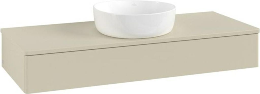 V&B Waschtischunterschrank ohne Frontstruktur Antao 120x19x50cm, WBP-farbe Lac, si Gr m Lac