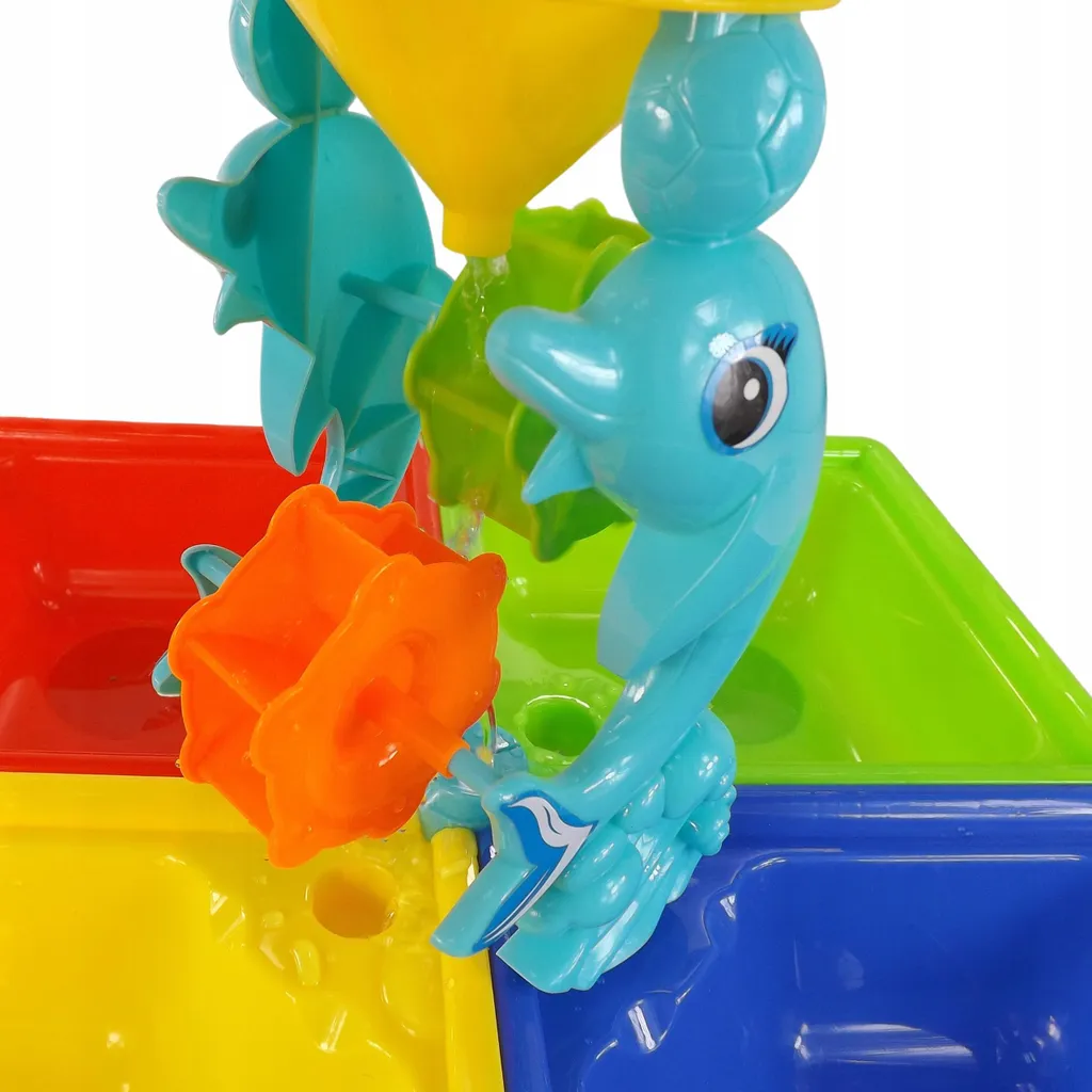 Occupez vos enfants avec la Table sable et eau Dauphin 25 pièces