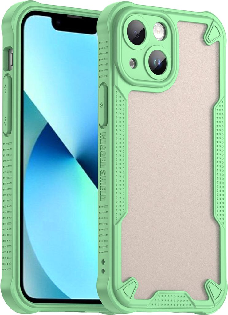Schutzhülle für iPhone 13 Mini, transluzente matte Rückseite, TPU Bumper Case Grün