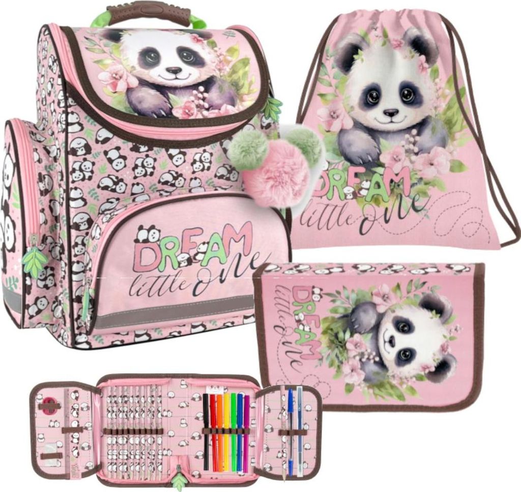 Schulset für Mädchen 3-teilig Sweet Panda 10 Derform