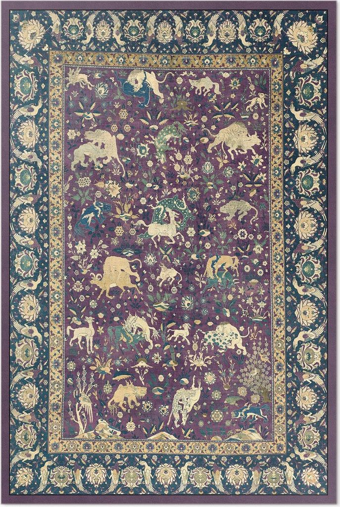 Antikes Seidentier – Vinylteppich – 140x210 cm – Indoor Teppich – Flur – Pflegeleicht – Modern