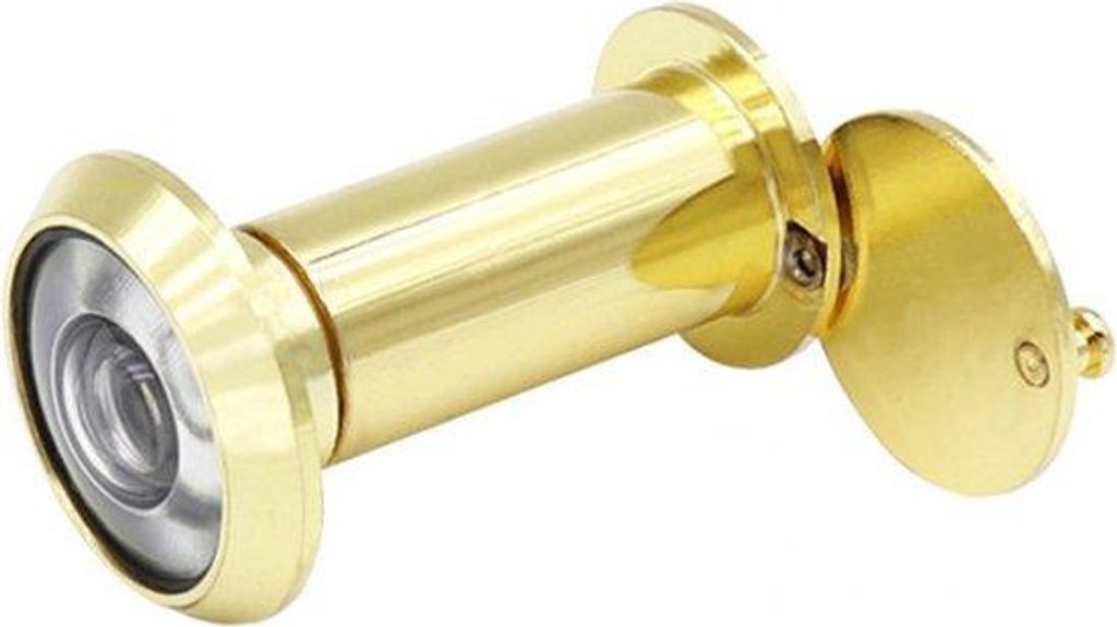Spiegelglas Spion - Met afsluitklepje - Hoeklens - ø16 / 35-60mm - Kijkhoek 200° - Glazen Lenzen - Voor binnen- en buitendeuren