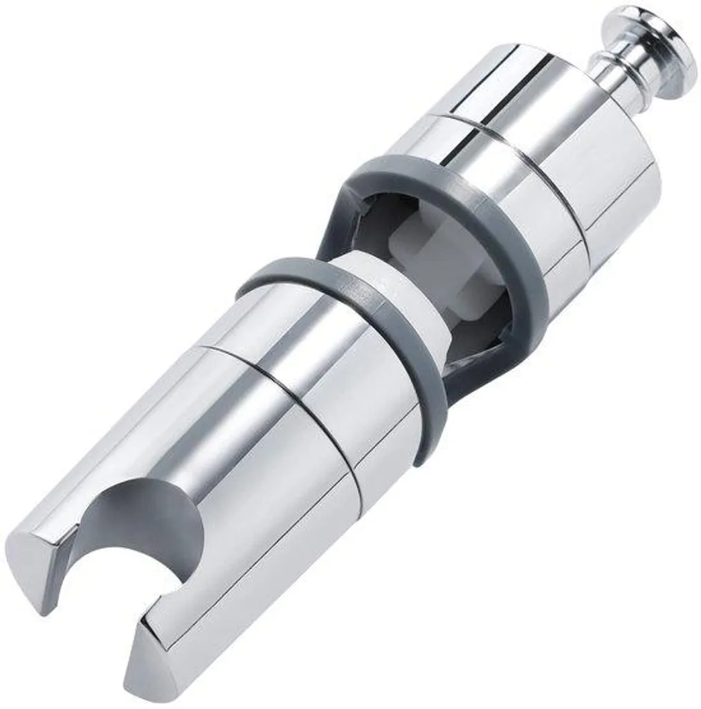 Support douchette coulissant pour barre de douche 20-25mm inox brillant