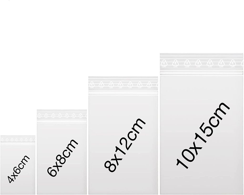 1600 Zip-Beutel Set – 4 Größen, 120 µm Stark, Wiederverschließbar, Transparent – Für Werkstatt & Co. Druckverschlussbeutel Set 1600 Stück 1600 Zip-Beutel Set – 4 Größen, 120 µm Stark, Wiederverschließbar, Transparent – Für Werkstatt & Co. Druckverschlussbeutel Set 1600 Stück
