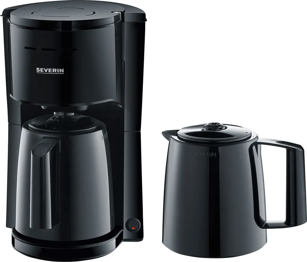 SEVERIN KA9252 Cafetière Filtre Noir avec 2 Carafes Isothermes Robustes