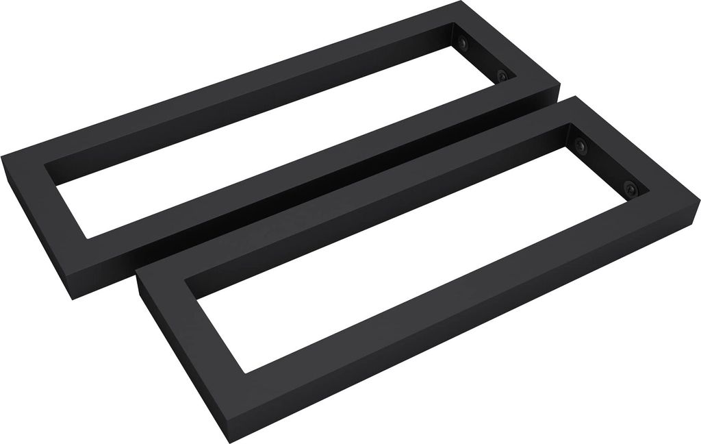 Mai & Mai Design Wandkonsole aus Edelstahl in Schwarz, BTH: 35x2x15 cm, Waschtisch Halterung 2 Stück WH01