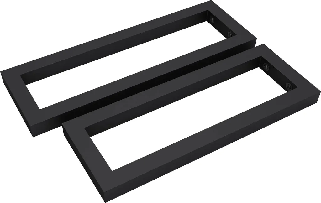 Staffe Mensole doporro Nere 35x15 cm Inox: Montaggio Facile e Solido