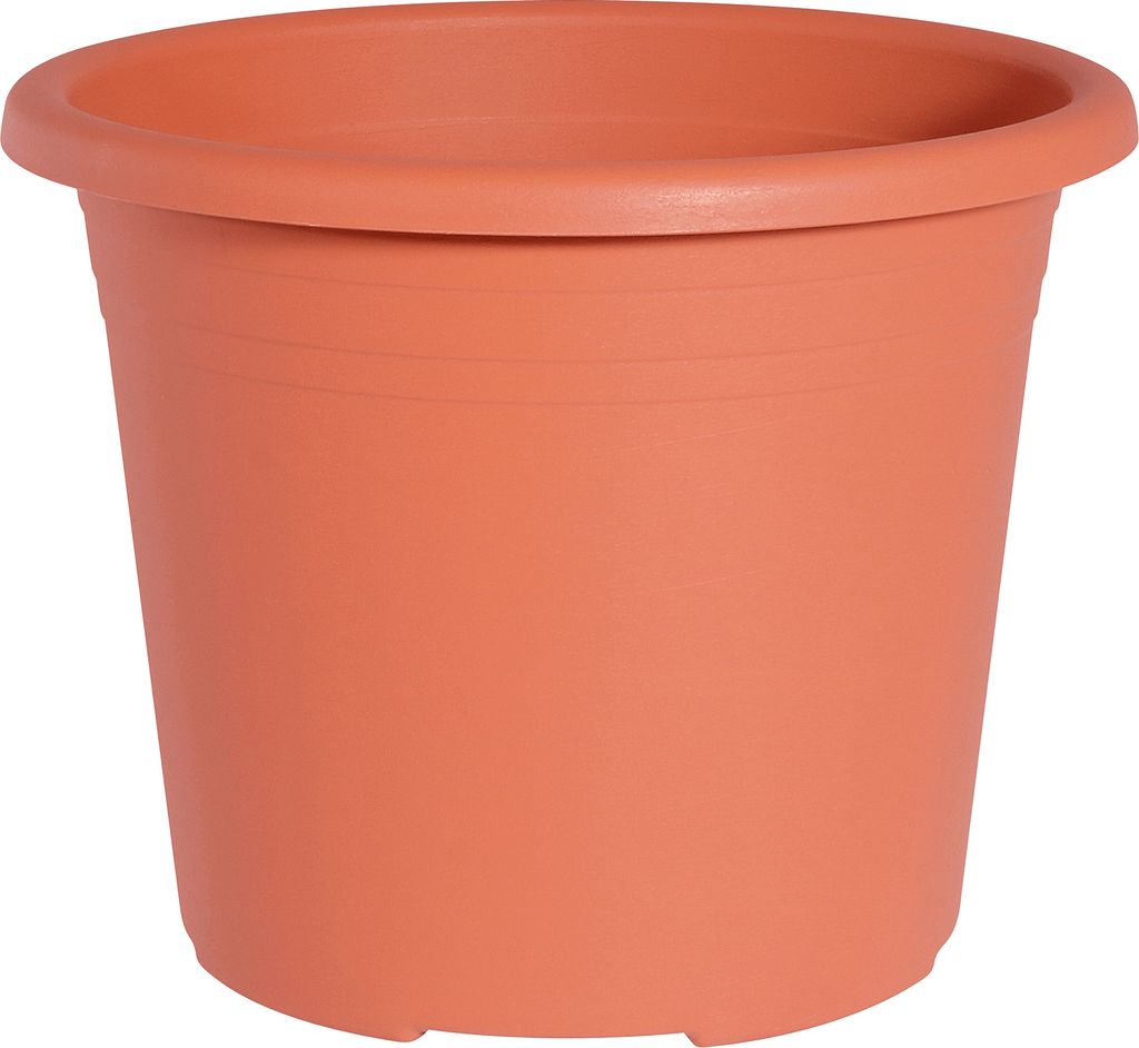 GELI Cylindro Blumentopf Terracotta – Ø25cm Kunststoff Pflanztopf 5.5L