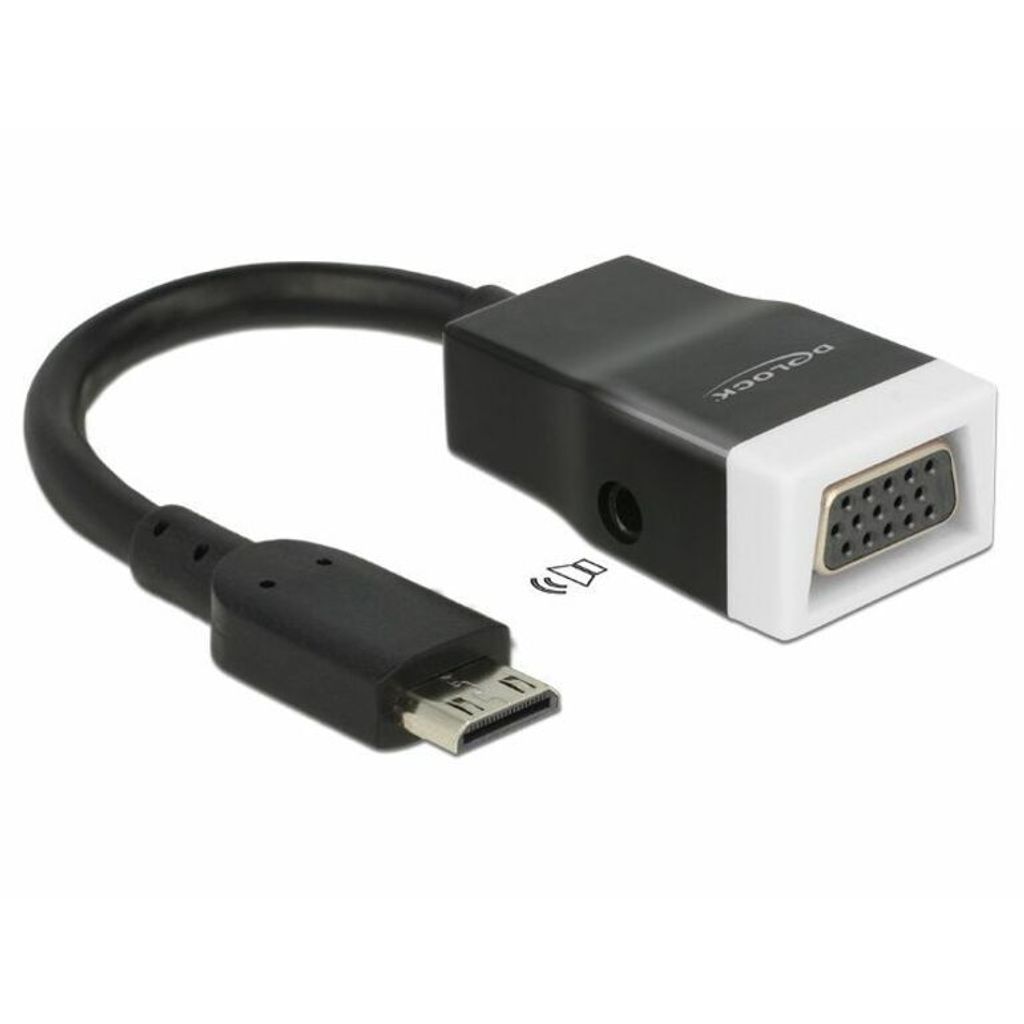 Delock Adapter HDMI-mini C Stecker > VGA Buchse mit Audio (65588)