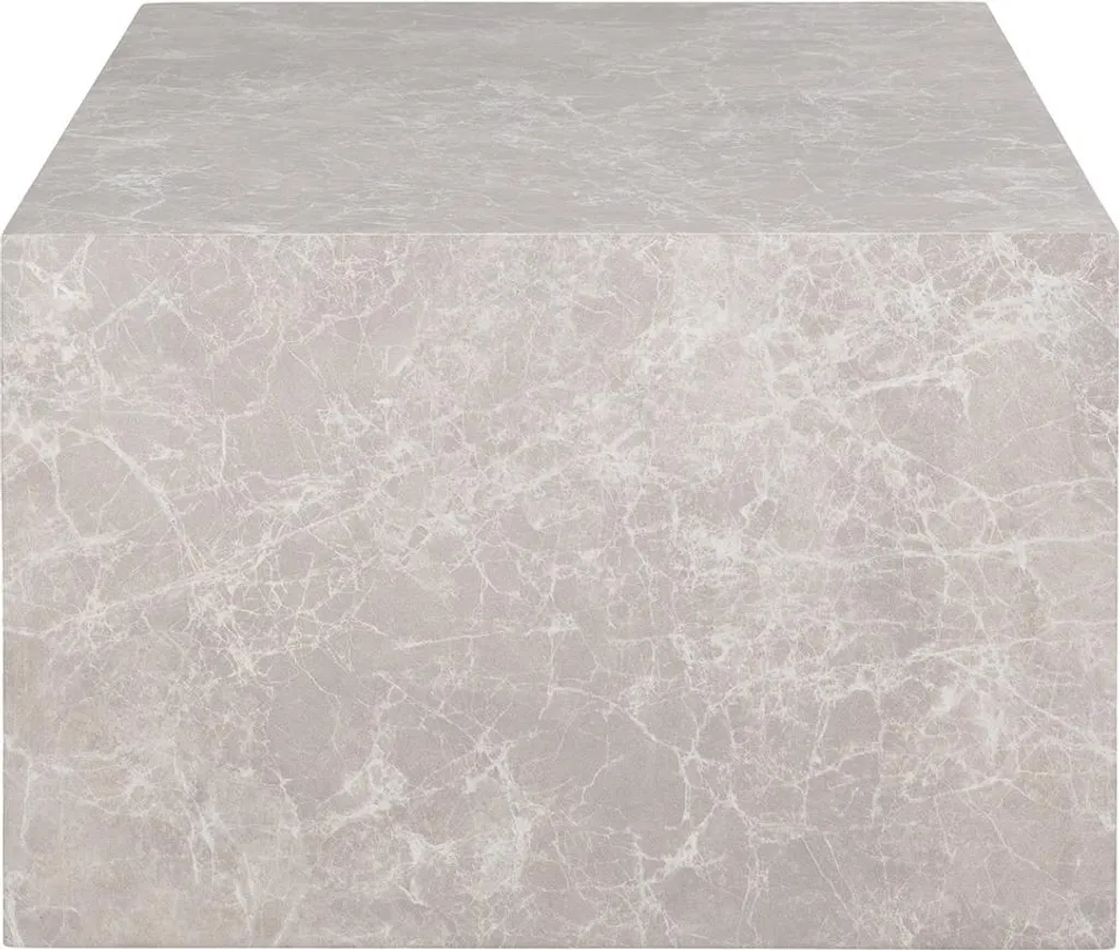 Table basse de salon Lisa Design Pula beige effet marbre - 80 cm - 3