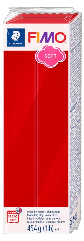 STAEDTLER® 8021-2 Pâte à modeler Fimo soft 454 g, rouge Image du produit 