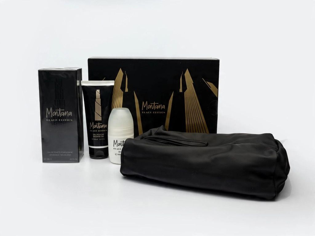 Sada Montana Black Edition: toaletná voda 125 ml + sprchový Obrázok produktu 