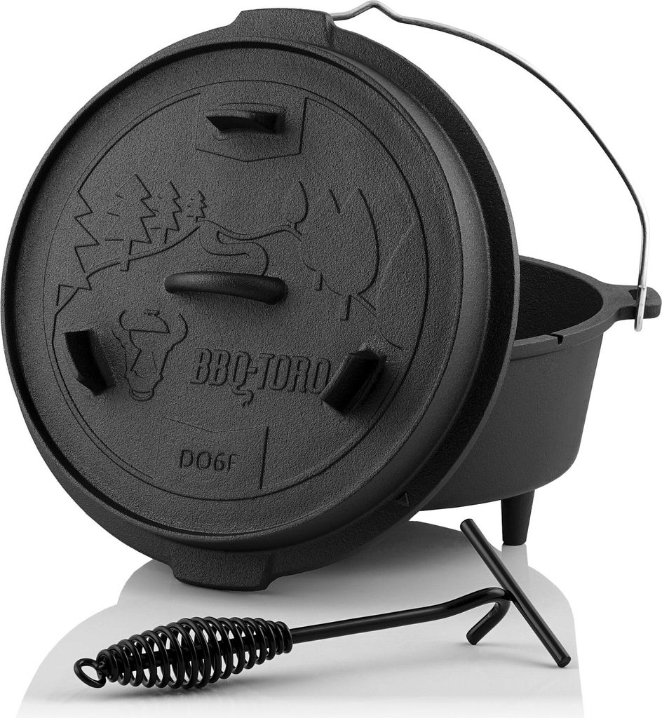 BBQ-Toro Dutch Oven DO6F, 7,3 l Hrnec z lesní litiny, Obrázek produktu 