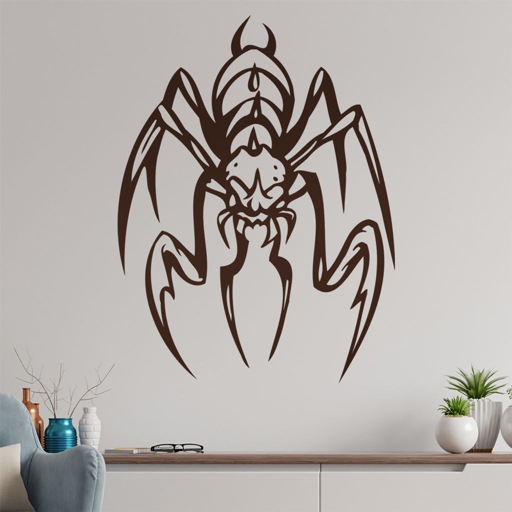 Spinnen Vieh Wandtattoo in 6 Größen - Wandaufkleber Wall Sticker - Dekoration, Küche, Wohnzimmer, Schlafzimmer, Badezimmer