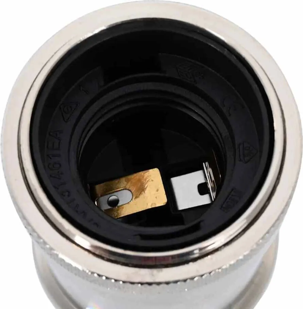 Set 2 Attacchi Lampada E27 vidaXL Nichel Satinato | Alluminio e Sicurezza - 5