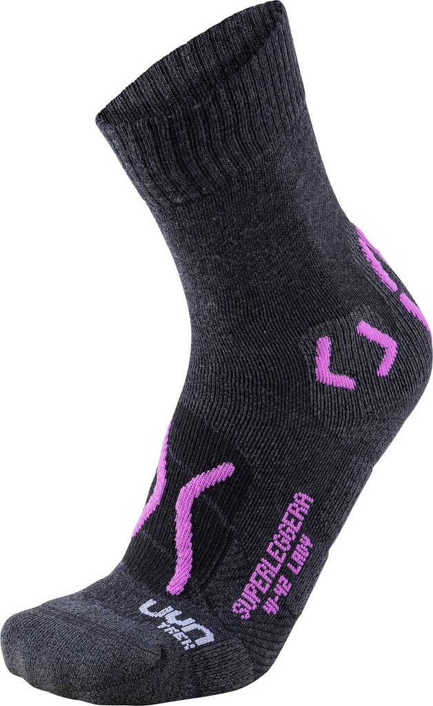 UYN Superleggera Trekkingsocken Damen anthrazit/violet 41-42