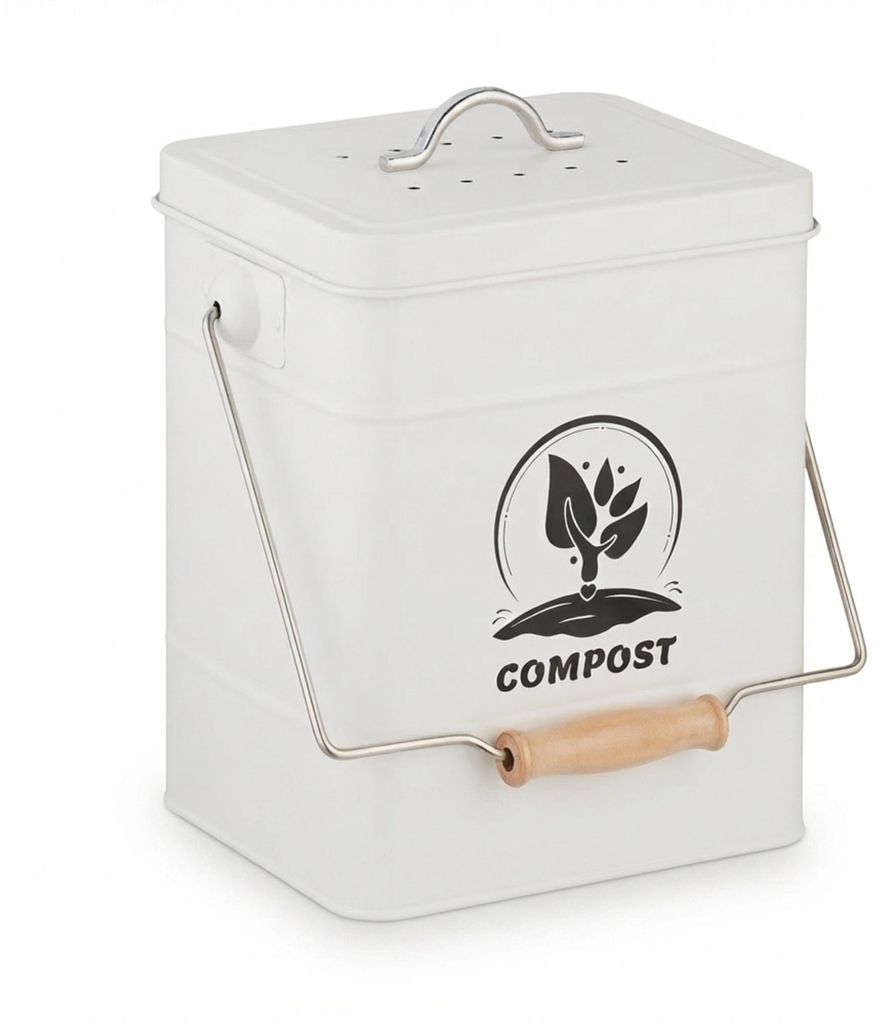 Relaxdays Secchio per compost da cucina, 6 l, piccolo Immagine del prodotto 