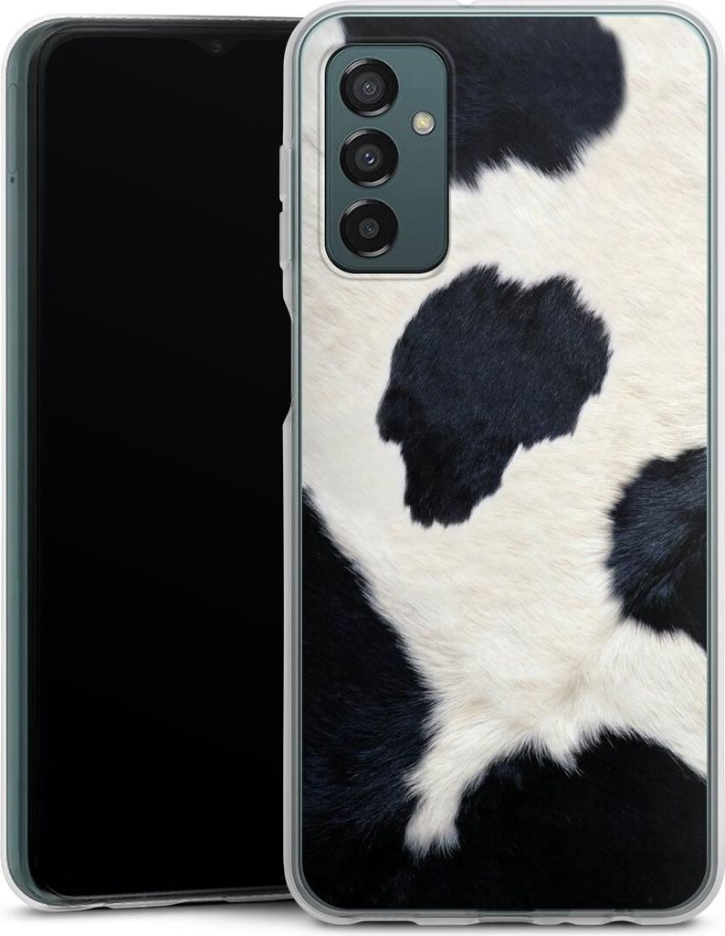 DeinDesign Handyhülle für Samsung Galaxy M13 4G Silikon Hülle Case Smartphone Schutzhülle Animal-Look Animalprint Kuhfell