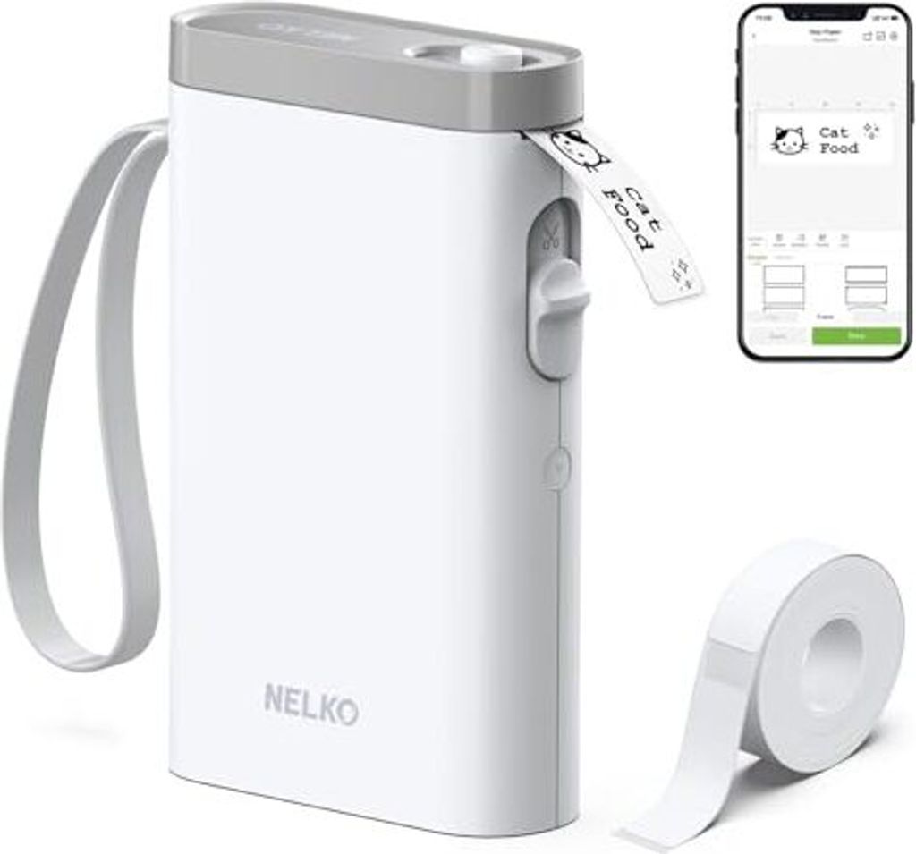Etikettendrucker tragbar mit Bluetooth und Akku für