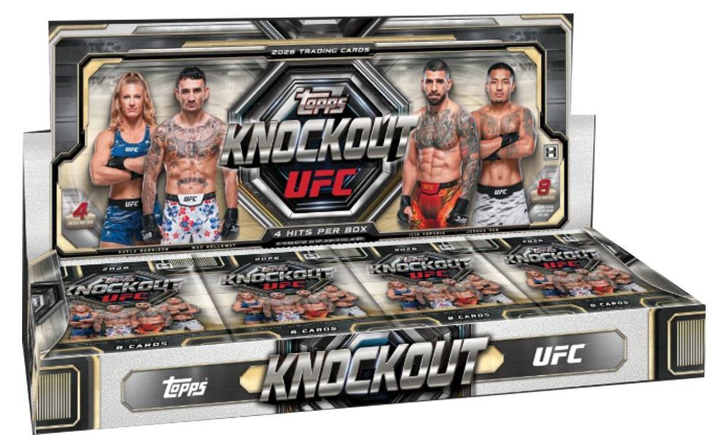 Scatola da collezione "Topps Knockout UFC" per il 2026, in Immagine del prodotto 