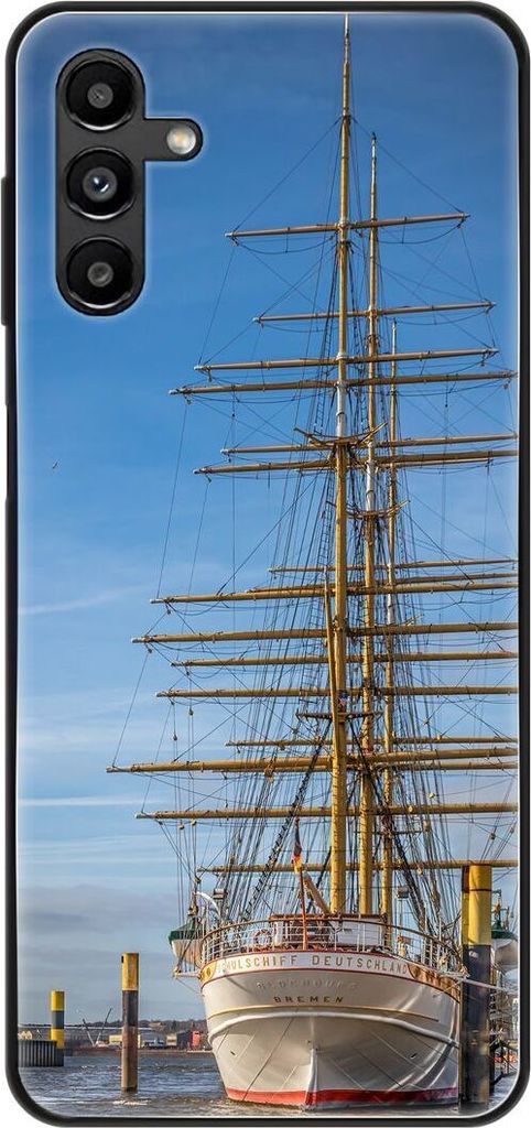 König Design Hülle kompatibel mit Samsung Galaxy A13 5G Kunststoff Soft Handyhülle - Handy Case Segelboot