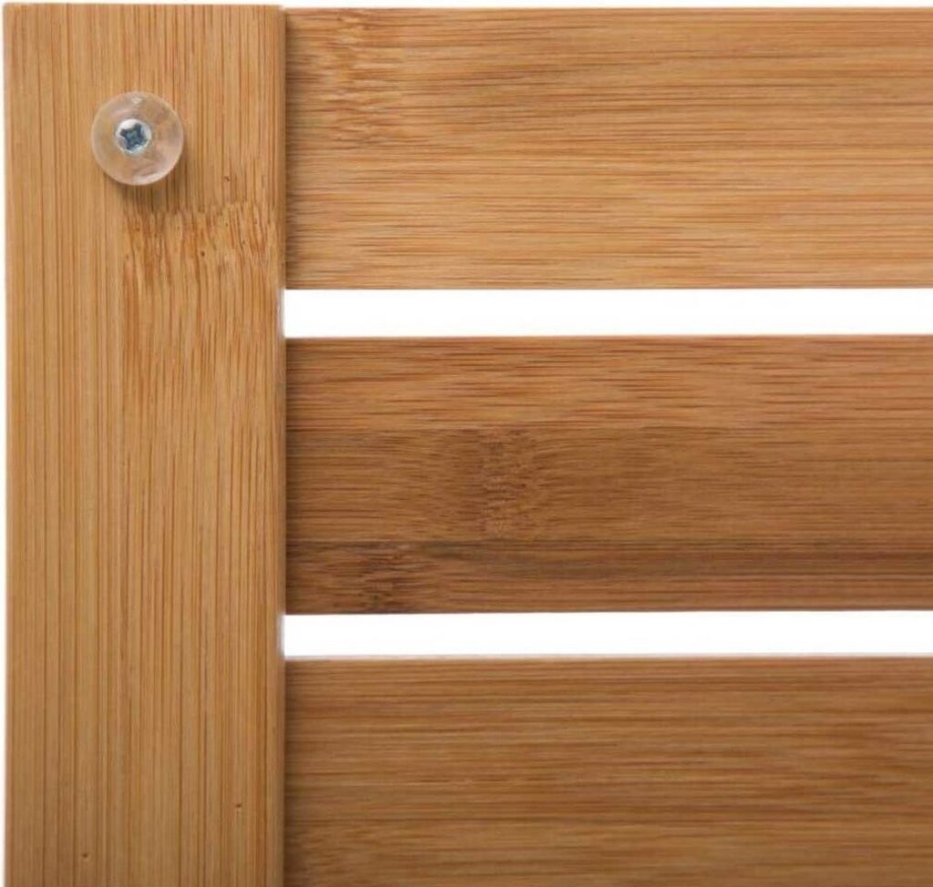 Holzfumatte aus Bambus, 53 x 36 x 1,6 cm Badematten