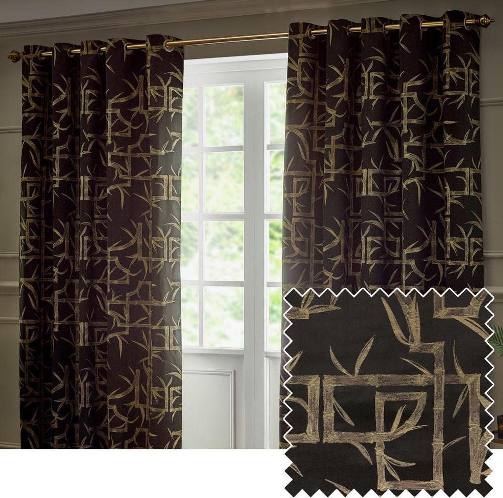 Furn - "Ultimate" Ösen Verdunkelungsvorhänge, WildKunstleder RV3689 (117 cm x 137 cm) (Benzin)