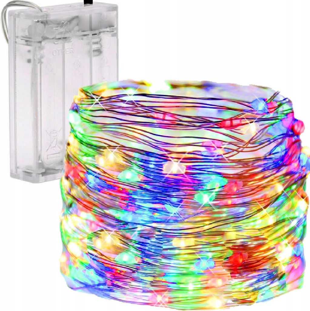 LAMPADINE FILO 50 LED a batteria colorate filo Ghirlanda Immagine del prodotto 