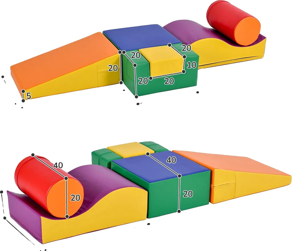 Aire de jeu intérieure en mousse souple - Kit modulable pour petit salon