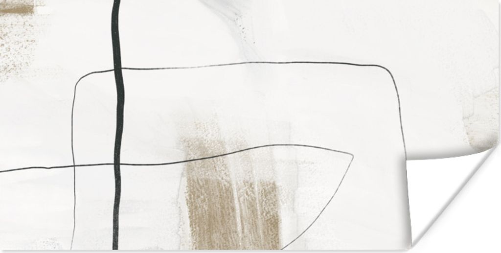 MuchoWow Poster Malerei - Abstrakt - Minimalismus 40x20 cm - Poster für die Wand - Poster Schlafzimmer