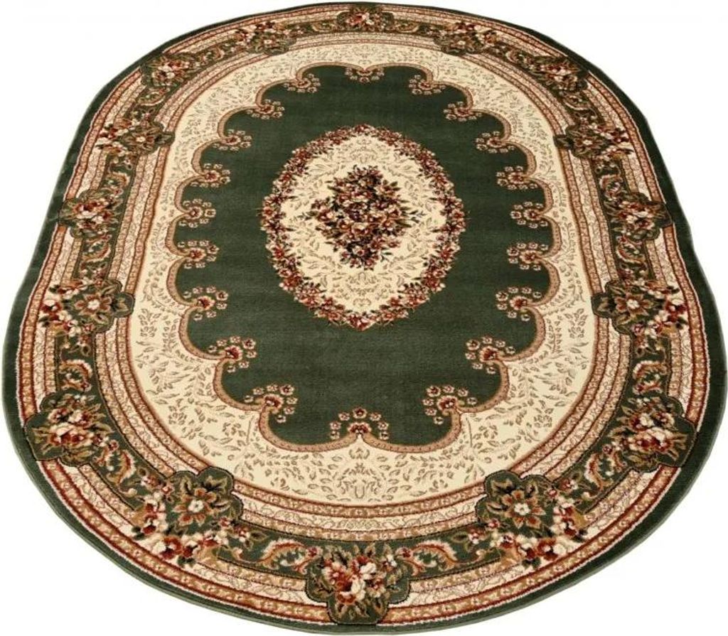 Orientalischer Stückteppich 60x100 cm LUCHO oval - grün