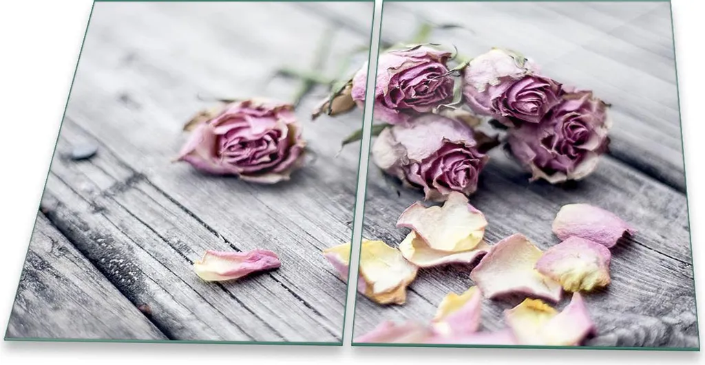 Set 2 Coprifornelli Vetro 40x52 Rose Violet - Protezione e Tagliere