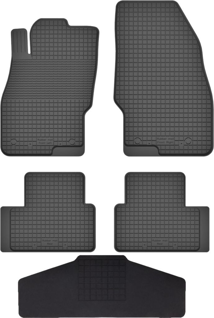 Gummi Fußmatten Set Für: Alfa Romeo Mito (2008-2019) Gummimatten Schwarz