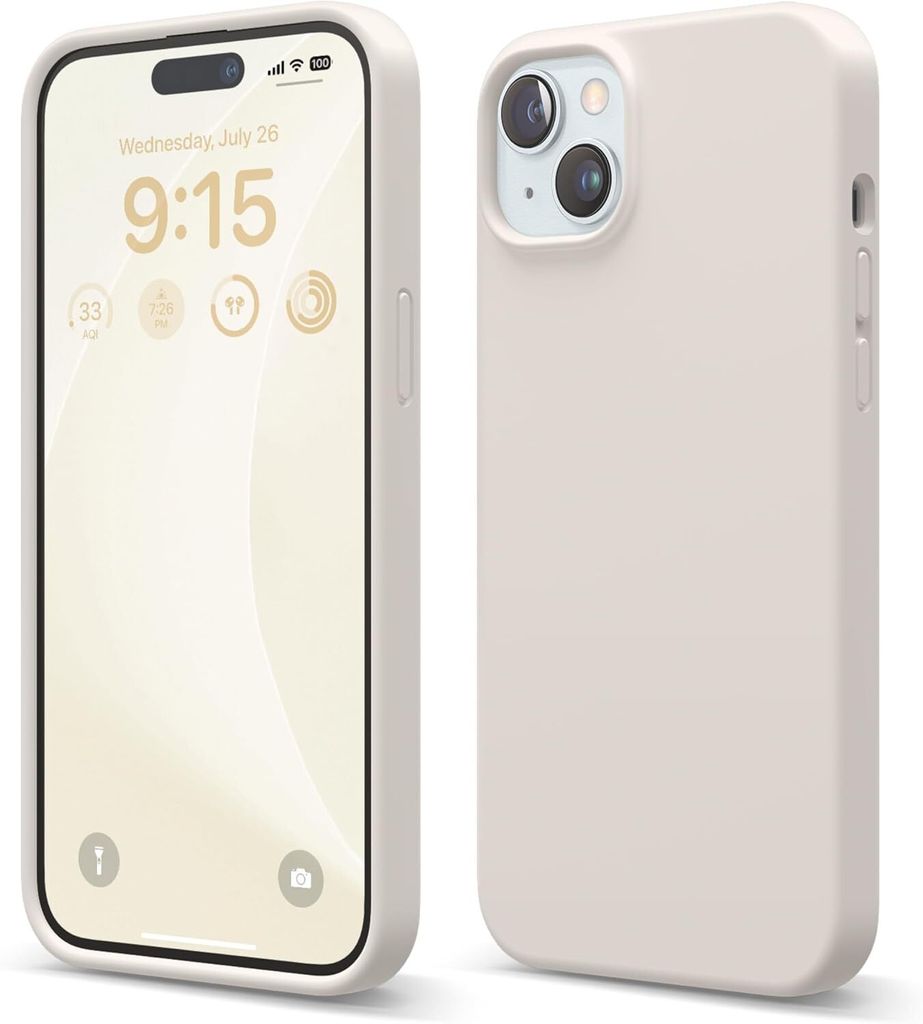 Elago Premium Silikonhülle für iPhone 15 Plus Stone
