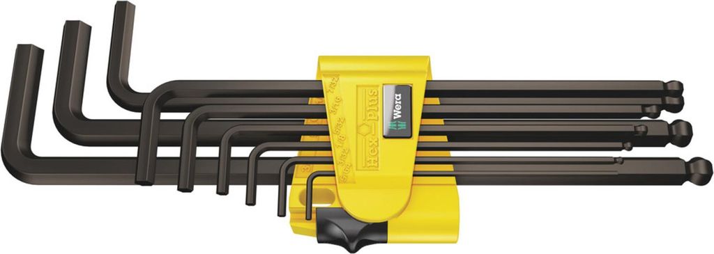 Winkelschraubendreher- Satz im Handhalter 9-teilig 5/64"-3/8" lang Kugelkopf Wera | 4013288111975