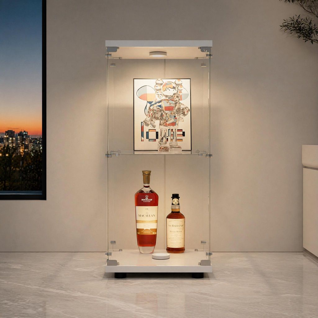 ProximaX Vitrine en verre Stand vitrine en blanc, Image du produit 