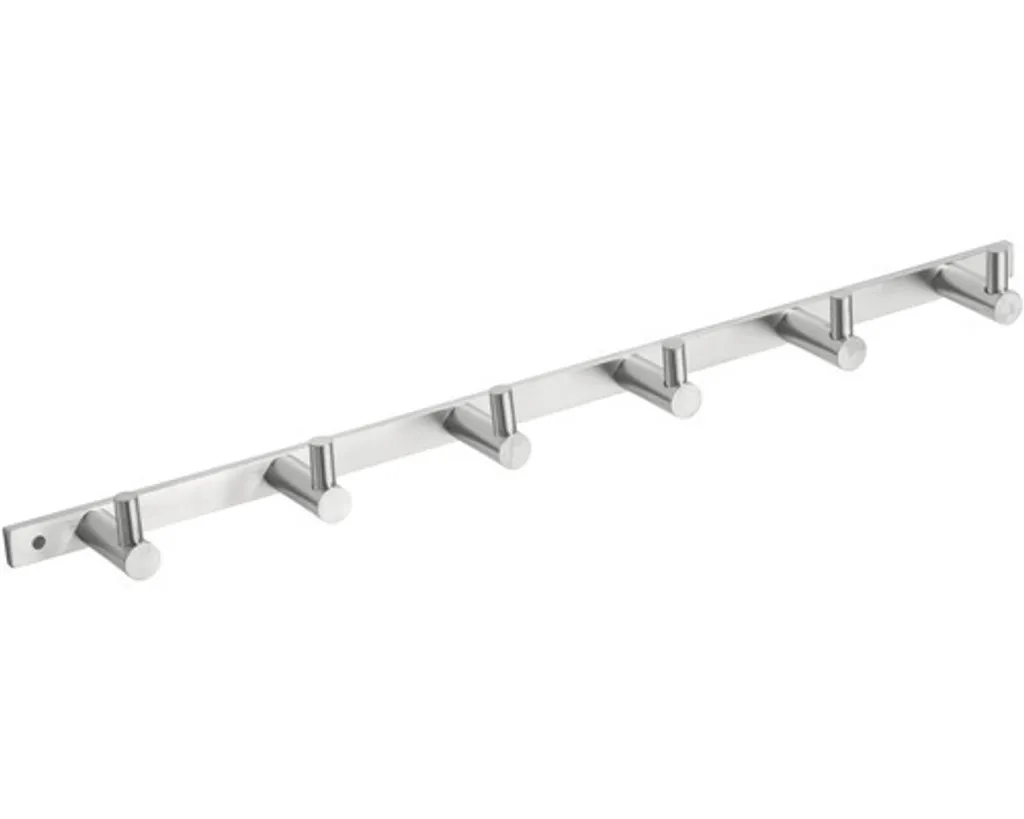 Patère NEO design en inox brossé 6 crochets - Finition haut de gamme 41cm